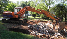 Concrete Breaking with Excavator