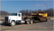 Truck with Lowboy Trailer